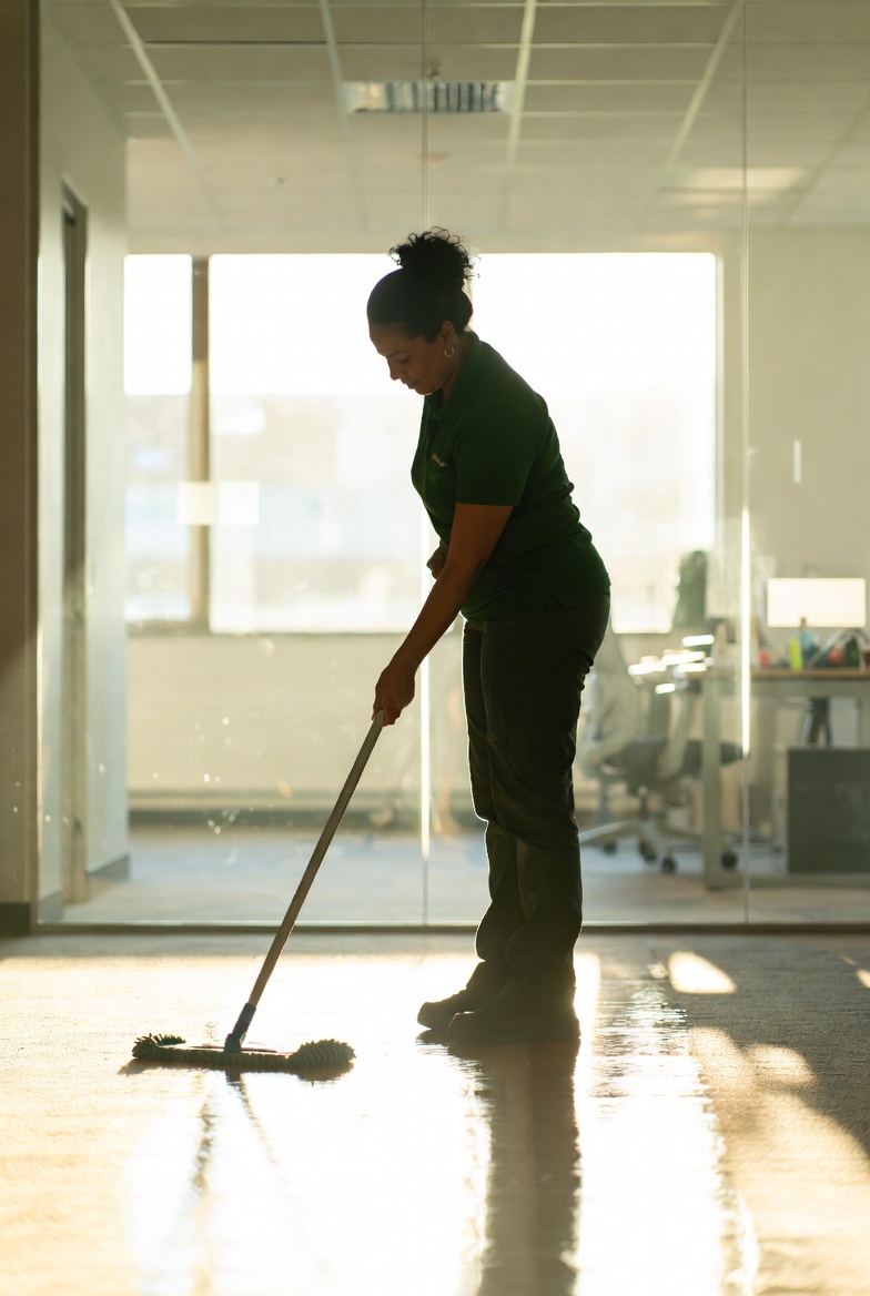 Hospitality worker smiling
